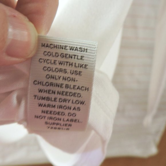 STYLUS womens size L, long sleeve, white, crew neck, top - Picture 7 of 8